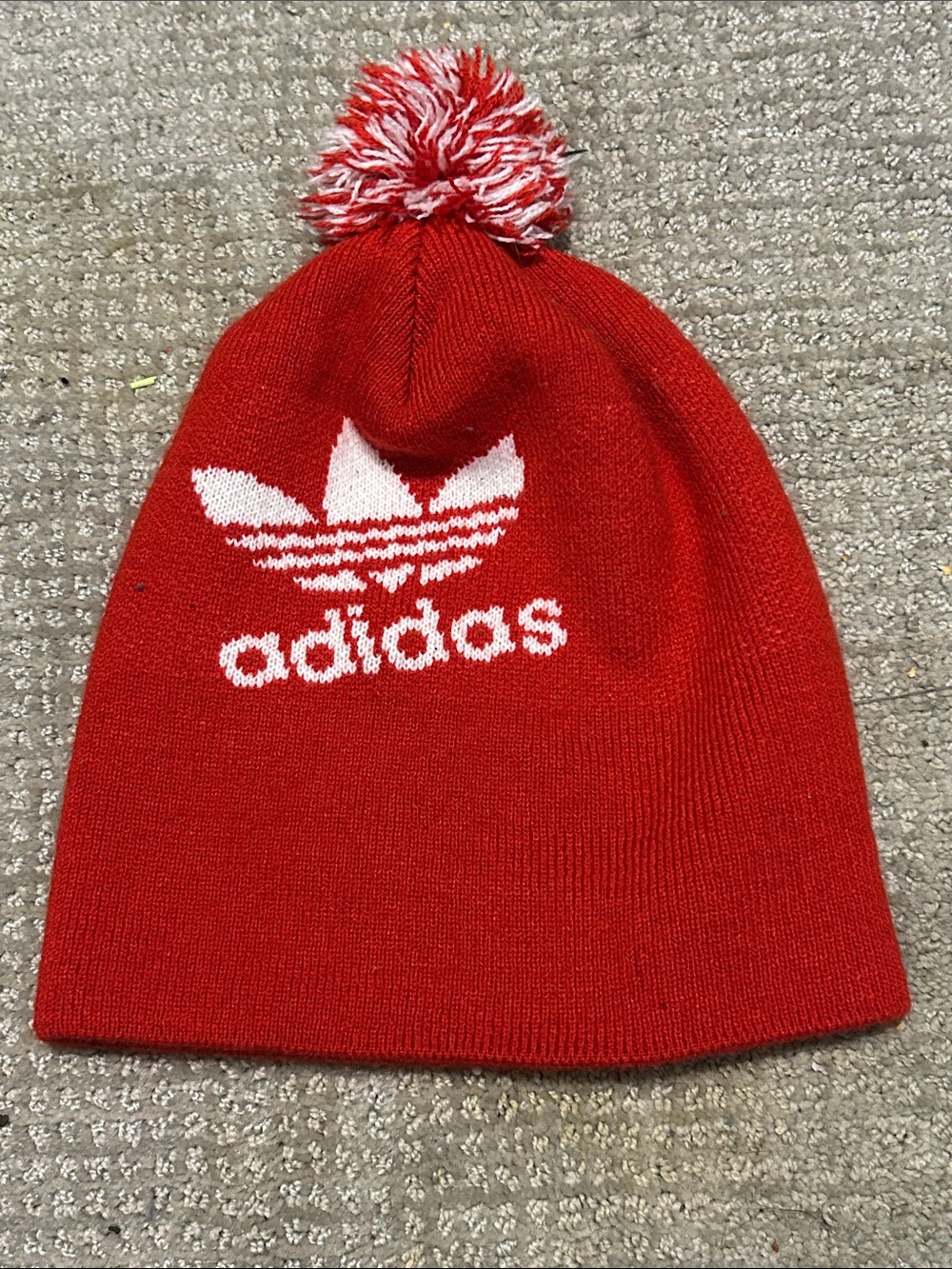 Vintage Men’s Vintage Red Pom Beanie Hat